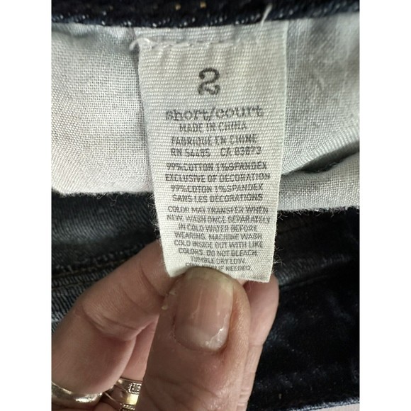 American Eagle Jeans Womens 2 Short Blue Mid Rise Stretch straight leg Denim - Picture 6 of 7